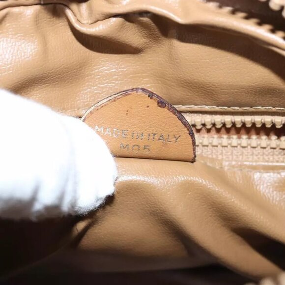 CELINE Macadam Canvas Shoulder Bag Beige - Picture 15 of 16